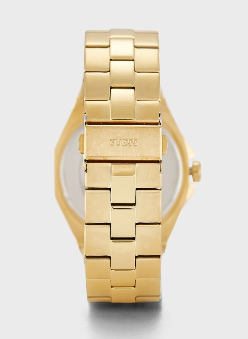 GUESS Emperor Men's Analog Quartz Stainless Steel Gold Watch GW0573G2 - Image 3